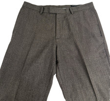 Banana Republic Slim Fit Nano Wool Men's Dress Pants Flannel Taupe 35x32