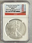 2012-S AMERICAN SILVER EAGLE NGC MS69 FIRST RELEASES FROM MINT SEALED BOX #9