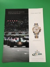 ROLEX OYSTER DAYTONA F1 WATCH ORIGINAL PRINTED AD ADVERTISEMENT PRINT A5