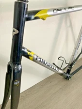 PINARELLO GALILEO FRAME AND FORK 60 CM ALUMINUM CARBON 2.3 KGS ITALIAN THREADING