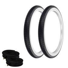 Pro Tires 24 X 2.125 Blackwhite P-123a W Heavyduty Tubes Pro Tires 24 X 2.125 Blackwhite P-123a W Heavyduty Tubes
