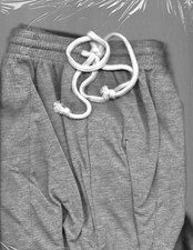 Blair Drawstring Elastic Waist Pants - Grey - PM - 28" Inseam - New