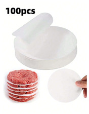 100pcs Non-Stick Hamburger Paper Sheets Burger Press Oil Paper Baking Cookies