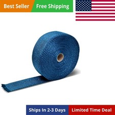 2 X 10 Meter Blue Exhaust Heat Wrap Exhaust Tape High Temp Heat Tape For Pi...