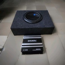 Planet Audio Ac10d 1500W D.V.C. Caja de montaje poco profundo con AMPLIFICADOR KUERL C-236 3800W
