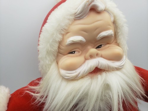 Coca-Cola Santa Claus Plush Dakin Goldsmiths Rubber Face 1988 Vintage - Picture 2 of 9
