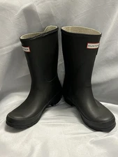 Hunter Women’s Matte Black Rubber Rain Boots Original Tall - Size 6 New No Box