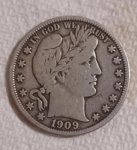 1909-S Barber Half Dollar Choice Fine F+/VF Coin #27132