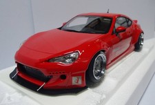 Autoart 1/18 Toyota 86 Rocket Bunny Red with Silver Wheels Model Car