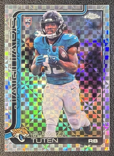 2025 Topps Chrome Bhayshul Tuten #389 Rookie X-Fractor RC Jaguars