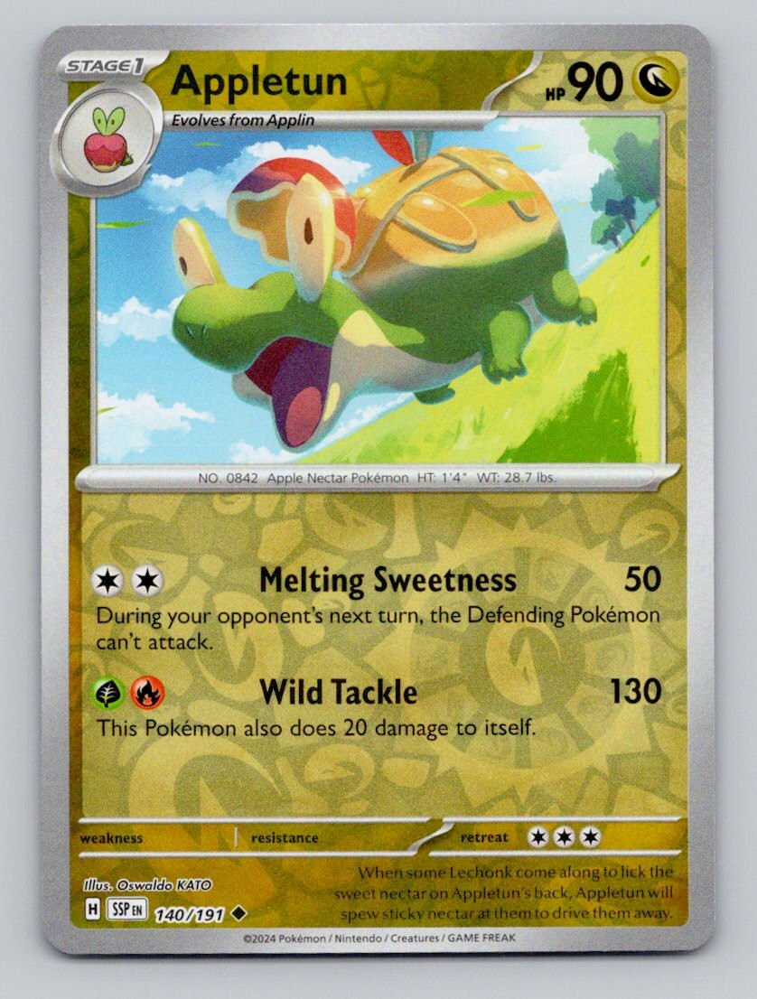 Reverse Holo Appletun 140/191 Uncommon Surging Sparks Pokemon