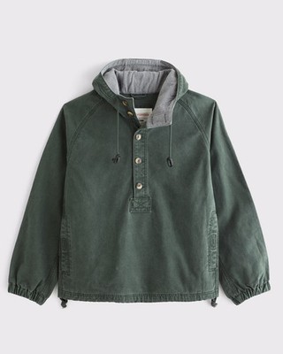 Sale Abercrombie & Fitch Men's Anorak Jacket Moss