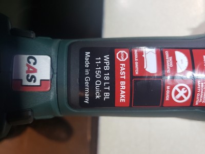 Metabo WPB-18-LT-BL 11-150 QUICK 18V 6'' Cordless Angle Grinder New Germany made