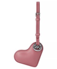 Michael Kors Puffy Heart Leather Bag Charm-ROSEWOOD