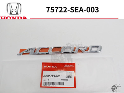 HONDA Original ACCORD CL7 CL8 CL9 EURO R Heck Ornament Emblem Badge 75722-SEA...