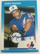 ANDRE DAWSON MONTREAL EXPOS CUBS AUTOGRAPHED SIGNED 1987 FLEER #316 H0F 2010