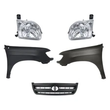 Headlights Fenders Grille For Toyota Tundra 2003 5-Piece Kit