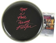 Bobby Blotzer signed 8" Drum Head Drummer RATT JSA Authentication