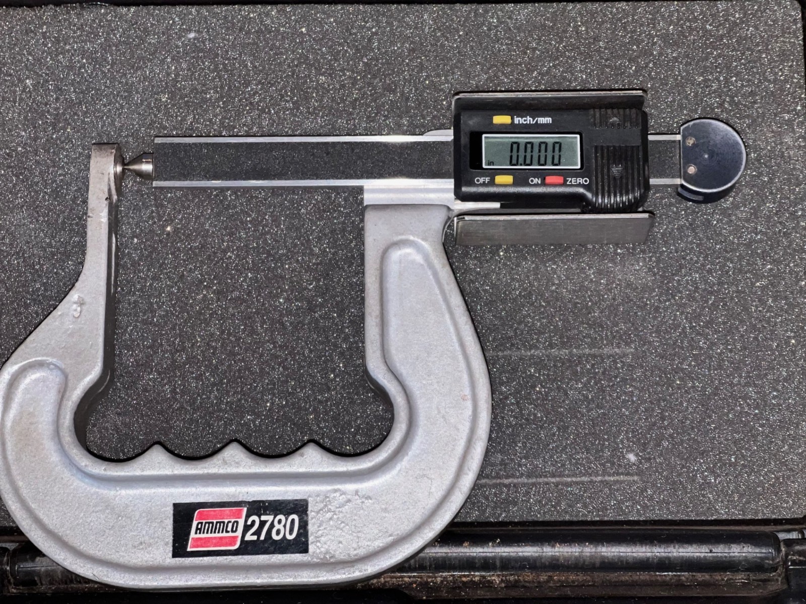 AMMCO 2780 Digital Rotor Micrometer Brake Gauge w/ Case – Zeros Out – Tested
