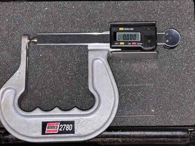 AMMCO 2780 Digital Rotor Micrometer Brake Gauge w/ Case   Zeros Out   Tested