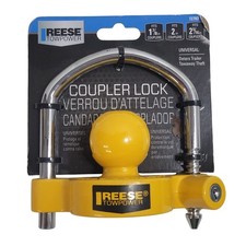 Reese Towpower 72783 Universal Trailer Coupler Lock Yellow Fits 1-7/8 2 2-5/16in