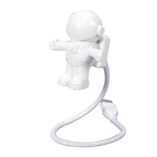 NEW USB ASTRONAUT LED LIGHT - FLEXIBLE ASTRO SPACEMAN NIGHT LITE FOR LAPTOP PC