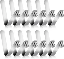 Sliverdew 12 Pieces Tent Pole Clips Push Button Spring Clip 8mm 
