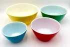 VTG Pyrex Primary Colors Mixing Bowls Nesting Set of 4 - 401, 402, 403, 404