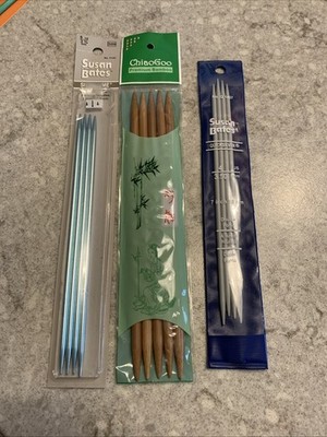 Double Point Knitting Needles 3 Sets Bates ChiaoGoo Various Sizes