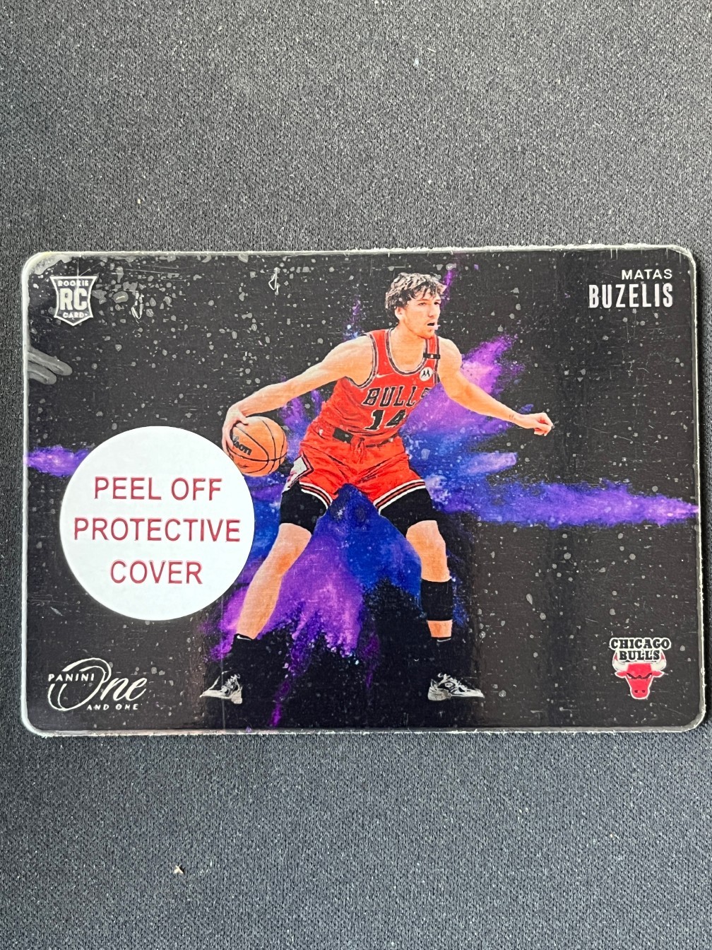 Matas Buzelis 2024-25 Panini One and One RC Black Color Blast SSP #8