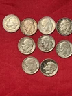 LOT Of  ROOSEVELT DIMES 90% silver 1951. 1, 1956 2  , 1964 4 , 1958   1, 1961 1