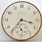 ANTIQUE ELGIN POCKET WATCH MOVEMENT 7 J GRADE 291 OPEN-FACE SIZE 16s / RUNNING