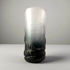Kraken Rum Octopus Tumbler Glass Black Frosted Bar Glass Collectable 350ml - VGC