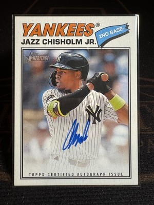 2026 Topps Heritage Real One Autographs Jazz Chisholm Jr. ROA-JCJ Auto