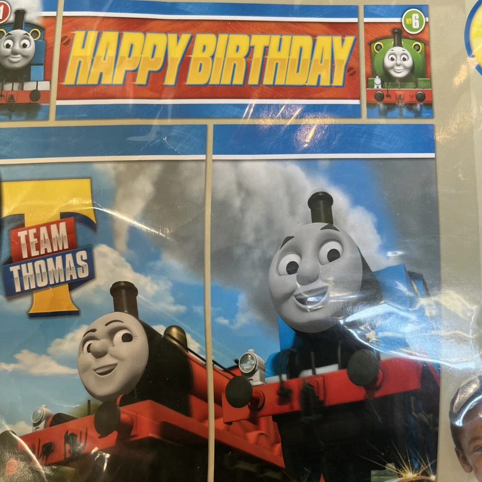 Thomas The Tank Engine Scene Setter Photo Background Poster 5 Count Birthday ... - Image 3 of 4