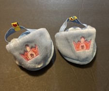 Build A Bear Workshop BABW Shoes Slippers Blue Pink Crown