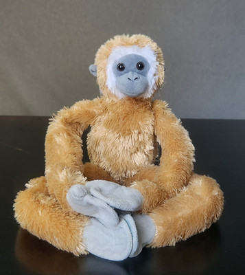 Wild Republic Plush Monkey Hanging Hook & Loop Hands and Feet Stuffed Animal