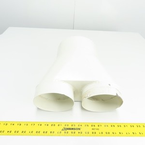 8" OD Inlet (2) 6" Outlet Steel Y Duct Connector 11-3/8" OAL