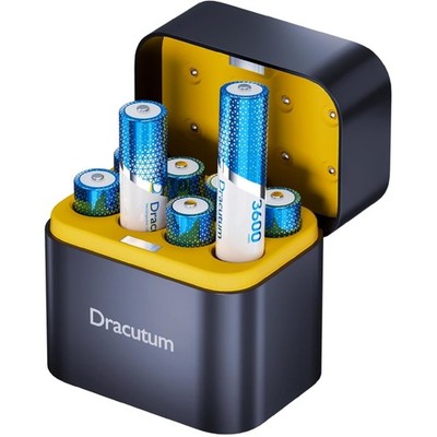 Wiederaufladbare AA Lithium Akkus 8 Stück mit Ladegerät, 1.5V, 3600mWh