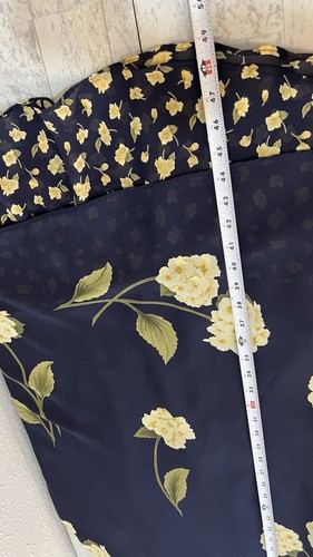 VTG 90s Jessica Howard Women's Maxi Dress Size 8P Navy Floral Overlay Fairy - Picture 12 of 13