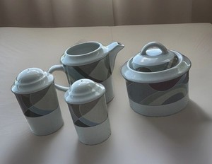 Studio Nova Kaleidoscope Salt & Pepper Cream And Sugar Bowl Set Of 5 Serving PCs