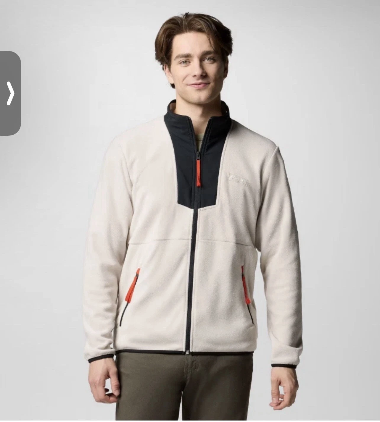 Columbia Men's Sequoia Grove Full Zip Fleece Dark Stone, Black Size L