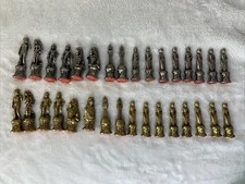 Italfama Metal Florentine Classical Chess Set Complete 32 Pieces Made In Italy