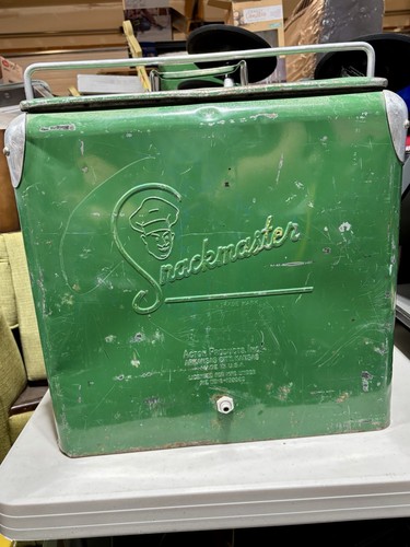Vintage Snackmaster Cooler Original Acton Green Large Size Bottle Opener