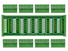 DIN Rail Mount 10A/300V Pluggable Screw Terminal Distribution Module 8x6 Pole