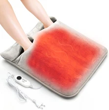 Double Sided Foot Warmer Full Wrap-Around for Men and Women with LCD Display & 8
