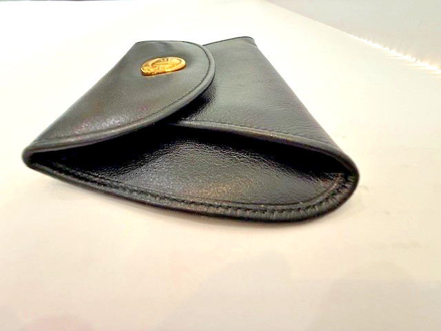Cartier Panthere Leather Wallet Cltch Foldover Black Gold GORGEOUS VINTAGE AUTH image 8