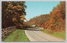 Vintage 1968 Blue Ridge Parkway Autumn Scenic Postcard by Dexter Press