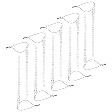  10 Pcs Clear Fillable Baubles Hanging Icicles Decoration Ornaments