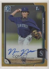 2015 Bowman Draft Chrome Pick Gold Refractor 44/50 Nick Neidert #BCA-NN Auto a8r